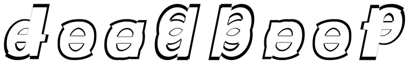 Ambigram for deadbeef in Sourcecodepro-boldit